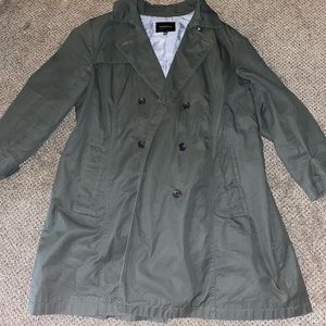 Banana Republic winter green trench coat.